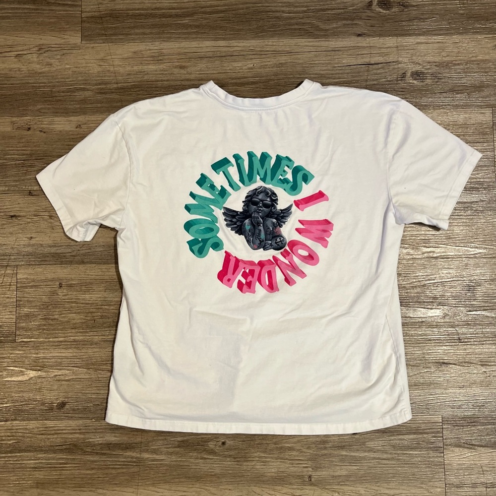 R3bêl Sometimes I Wonder T Shirt White Insane Logo Size Medium